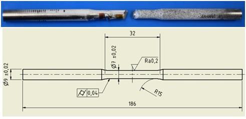 Obr. 35. Graf tahové zkoušky oceli 15 142 Na obrázku 35 je zobrazen diagram tahové zkoušky experimentálního vzorku ze získaných hodnot laserovým extenzometrem laserxtens.