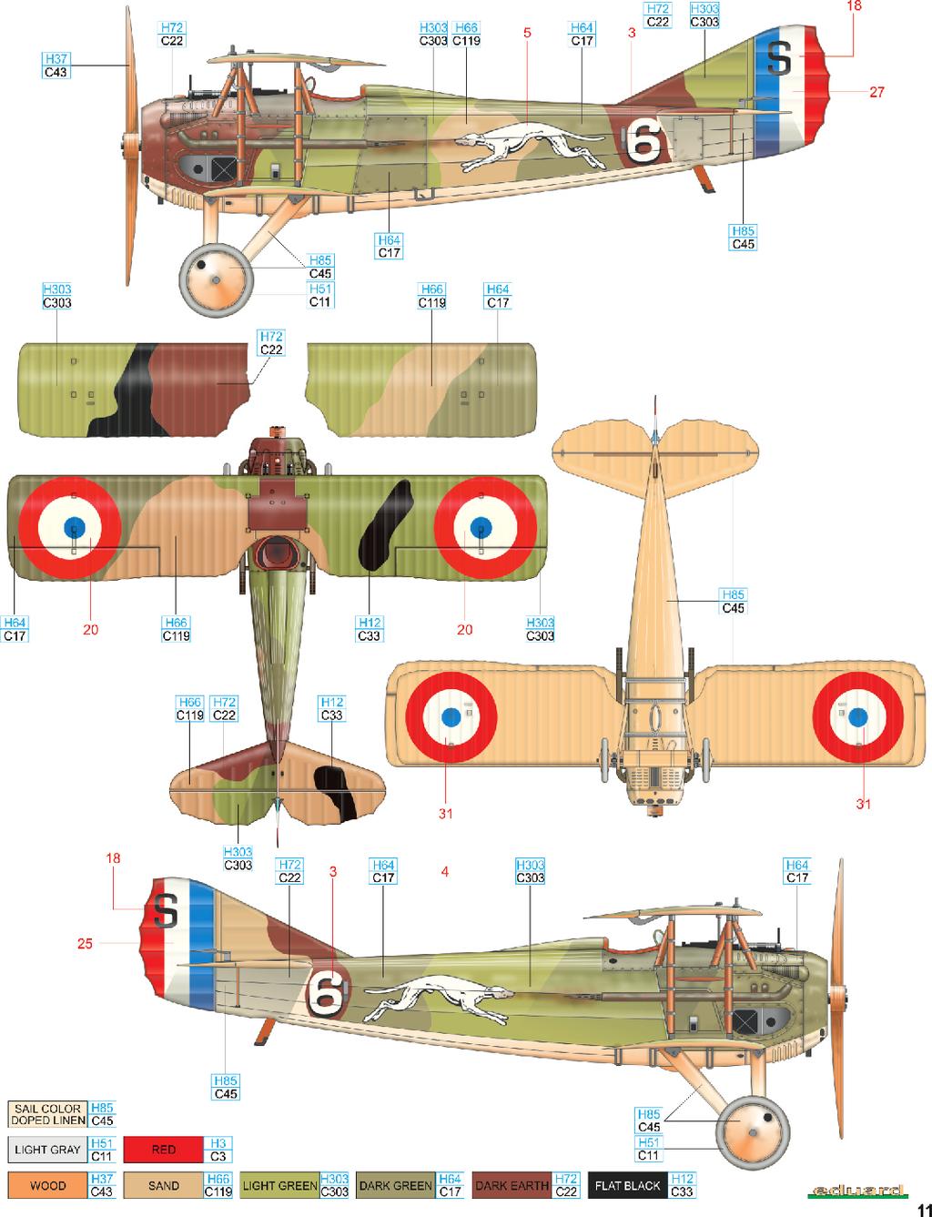 C Adj. M. Blanc, Escadrille SPA.81 ( GC.15 ), léto 1918 Marius León Blanc nastoupil k Escadrille SPA.81 jako posila v lednu 1918 v hodnosti Adjutanta. Tato jednotka byla založena 26.12.