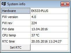 systému lze při připojeném přístroji EK 533