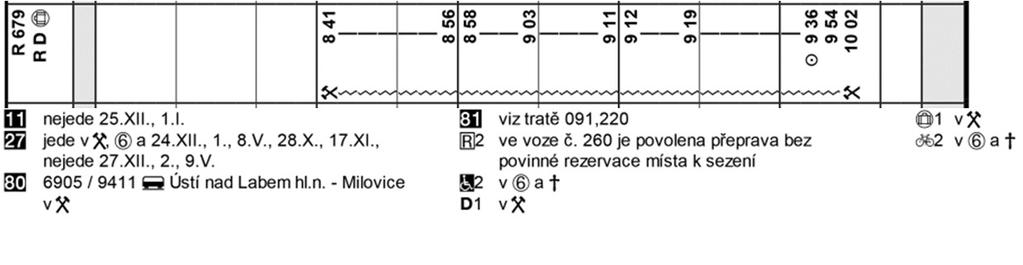 Strana Trať Vlak Oprava 209 090 679 vlak přelepte; první až třetí sloupec poznámek přelepte 9 mimořádná změna k Železničnímu JŘ 2015 210 090 681 vlak přelepte 210 090 683 vlak přelepte; druhý a třetí