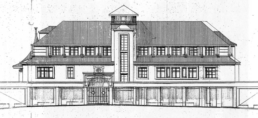 PrÛzkumY památek XIV - 2/2007 Obr. 32: Hřebenka, upravená druhá varianta projektu na rekonstrukci usedlosti severní průčelí (detail), arch. F.