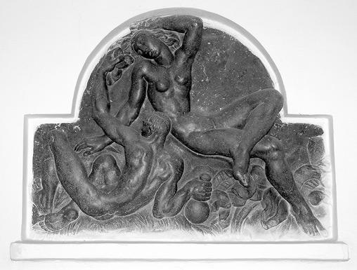 13: Hřebenka, detail reliéfu nad krbem, dílo