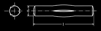 NORMA: DIN 1474 NÁSUVNÉ RÝHOVANÉ KOLÍKY GROOVED PINS, HALF LENGTH REVERSE GROOVED Materiá: Oce, nerez - A2 Povrchová úprava: Bez povrchové úpravy 2 2,5 3 c 0,25 0,3 0,4 To.