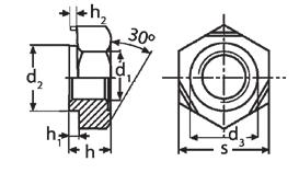 8 NORMA: DIN 928 MATICE K NAVAŘENÍ ČTYŘHRANNÉ SQUARE WELD NUTS Materiá: Oce (C 0,25%), nerez A2 Povrchová úprava: Bez povrchové úpravy 1 e min m s t