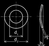 NORMA: DIN 128 PRUŽNÉ PODLOŽKY SPRING LOCK WASHERS Materiá: Pružinová oce, nerez A2, A4 Pevnost: 140HV M 1 min 2 max h min s min M 2 2,1 4,4 0,7 0,4 M 2,3 2,4 4,9 0,9 0,5 M 2,5 2,6 5,1 0,9 0,5 M 3