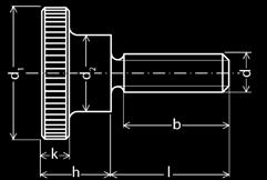 Šrouby metrické Spojovací materiá NORMA: DIN 464 ŚROUB VYSOKÁ RÝHOVANÁ HLAVA KNURLED THUMB SCREWS - HIGH TYPE Materiá:Automatová oce/poyami, nerez A2 Povrchová úprava: Zinek Pevnost: 6.