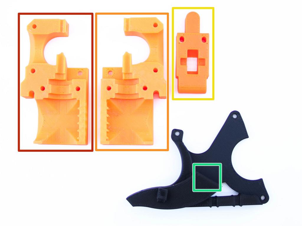 body left (levá polovina těla extruderu) Extruder body right (pravá polovina