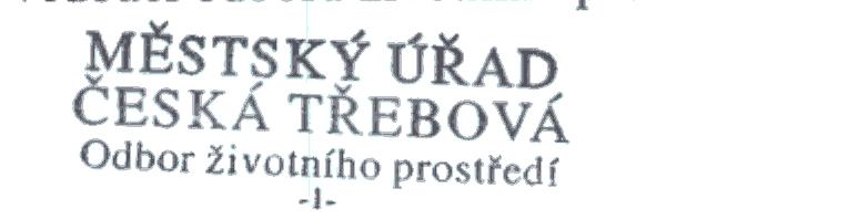 a obci Èeská Tøebová, proto je nutné požádat o souhlas k odnìtí pùdy dle ustanovení 9 zákona è. 334/1992 Sb., o ochranì zemìdìlského pùdního fondu, v platném znìní.