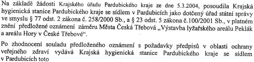 . KRAJSKÝ ÚØAD CIsIa PARDUBICKÉHO KRAJE 4 dopof.: (;.j..tltl2.~ai() 5..91-'1l- i/t'jif Uk/.