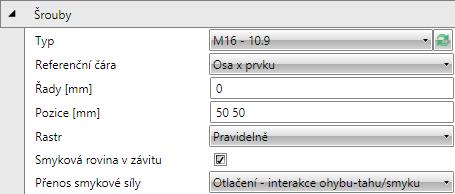 Uživatelská příručka IDEA Connection 127 Pro rozměry zadávané obdélníkem se zadávají: H vodorovné vrstvy zadání vzdáleností vodorovných vrstev šroubů (oddělených mezerami) vzhledem k ose prvku.