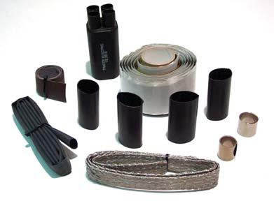 Nízkonapěťové kabelové spojové soupravy MRŠŤOVACÍ PRODUKTY Nízkonapěťové kabelové koncovky pro 0,6/1 kv-ové 4-žilové kabely s pásovým stíněním 11 Teplem smrštitelné trubičky soupravy Provedení Počet