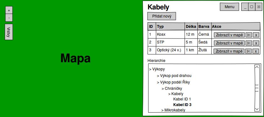 obrazovku, ale ve výchozím nastavení je zobrazen vedle mapy.