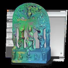 Díky Geomagic Sculpt můžete snadno vytvářet nádherné organické tvary a formy mračna bodů 3D do 3D polygonové sítě pro použití v oblasti výroby, analýzy, designu, zábavy, archeologie. jakkoliv složité.