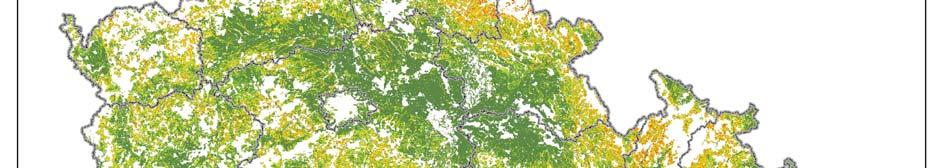 Obr. 14 Maximální přípustná hodnota faktoru vlivu vegetace 29520/2009-13300 Převedení papírových archivních dat Komplexního průzkumu půd do