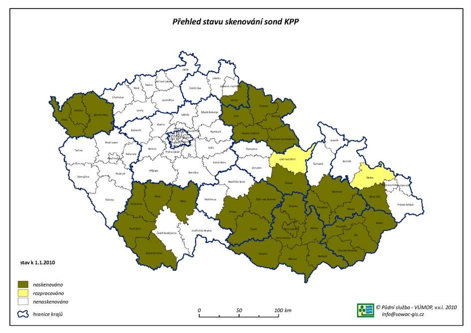 62 500 naskenovaných sond převedených do formátu publikovatelného na internetu v aplikaci WA KPP Obr.