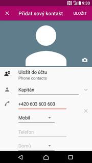 5 z 36 Založení nového kontaktu Kontakty. Stisknete tlačítko se siluetou a symbolem +. 3. Dále stačí vyplnit potřebné údaje jako je telefonní číslo, jméno atd.