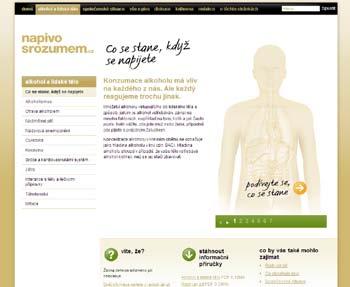 Obsah Informační web napivosrozumem.cz Webové stránky www.napivosrozumem.cz byly i nadále platformou pro poskytování informací o rizicích a přínosech konzumace piva.