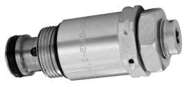 Přímořízené přepouštěcí ventily VPP-04 HC 509 /00 D n 04, 06 p max MPa Q max 40 dm min - Nahrazuje HC 509 /00 Provedení vestavné, modulové a do potrubí 6 tlakových stupňů Nastavovací prvek - šroub s