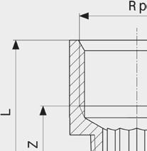Redukční kus model 3242 artikl R Rp chr Z L sw 441 128 ⅛ ¼ 14 25 6 441 135 ⅛ ⅜ 15 26 6 322 540 ¼ ⅜ 15 26 322 564 ⅜ ½ 17 32 10 322 557 ⅜ ¾ 19 35 10 319 083 ½ ⅜ 17