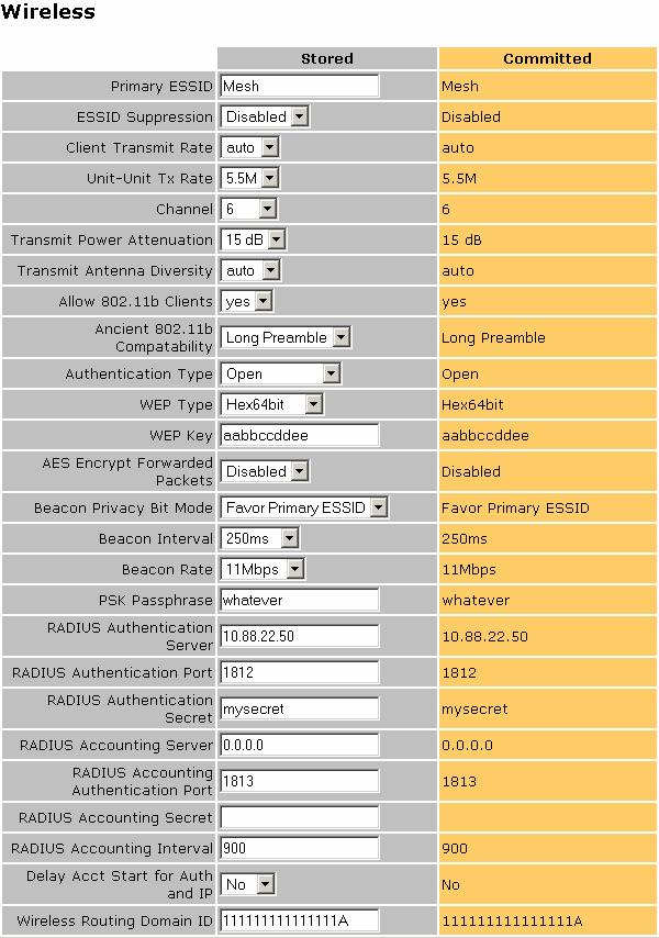 Obr. 18: Základní nastaveni Tropos 5210 v