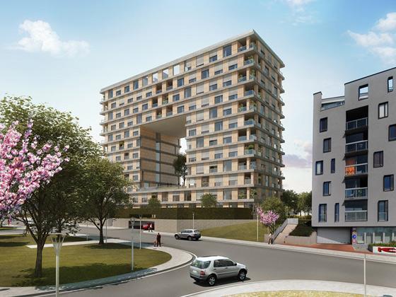 jednotkami a podzemními garážemi APARTMÁNY MEDVĚDÍN Špindlerův Mlýn Stavba sportovně