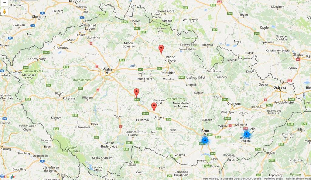 List of locations: Fig. 5 Localities on TEN-T network (google.