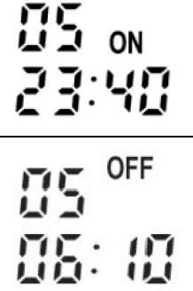 CZ Spuštění časovače a vypnutí časovače Během nastavování časovače se zobrazí čas nastavení a časovač se používá v kombinaci s pořadovým číslem nastavení.