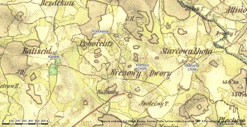 d) rybníkářství Díky tomuto oboru lidské činnosti vznikl rybník, který je jádrem ZCHÚ. Je zobrazen již na mapě z období 1836-1852.