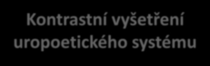 Kontrastní vyšetření uropoetického systému MVDr.