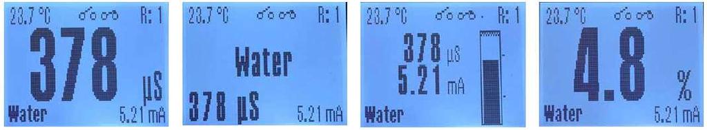 Vodivost v různých médiích: Vodivost Skupina Médium 55 ns/cm Voda Ultračistá voda 1 μs/cm Čistá voda 10 μs/cm Průmyslová voda 100 μs/cm Potraviny Pitná voda Pivo 1 ms/cm Mléko Pomeranč.