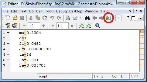 Otevře se následující okno, do kterého se zapisují proměnné a jejich hodnoty. 48 Obr.