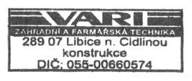 (všechna NV ve znění pozdějších úprav) 4.Autorizovaná osoba, která provedla ověření: a) název: - b) sídlo: - c) AO: - akreditovaná zkušební laboratoř č.: - d) Závěrečná zpráva č.: - 5.
