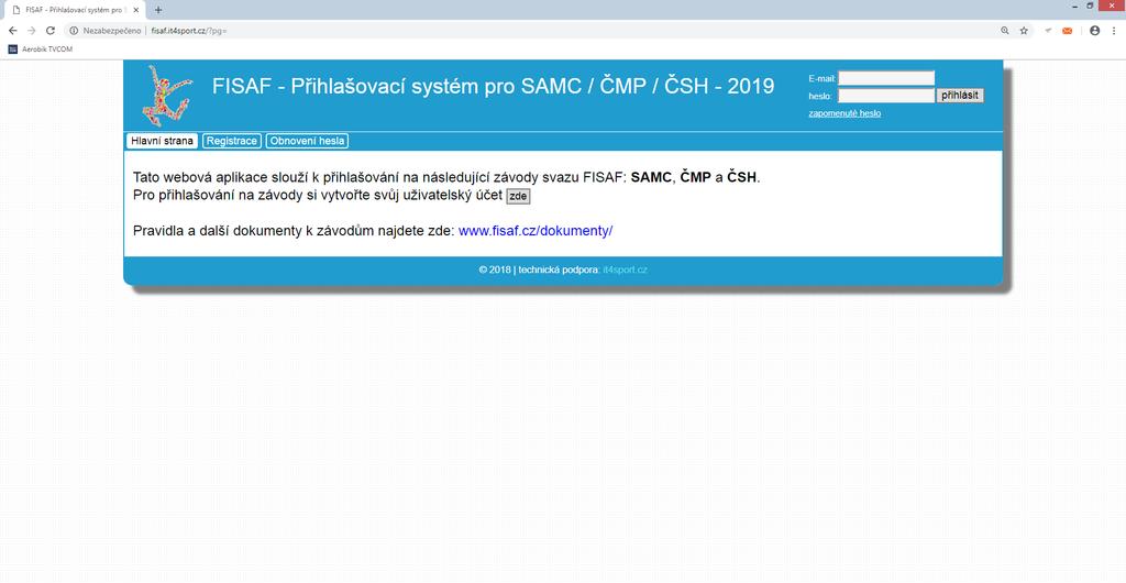 PŘHLAŠOVÁNÍ NA ZÁVODY SAMC + ČSH + ČMP Do registrace se dostanete kliknutím na tato tlačítka.