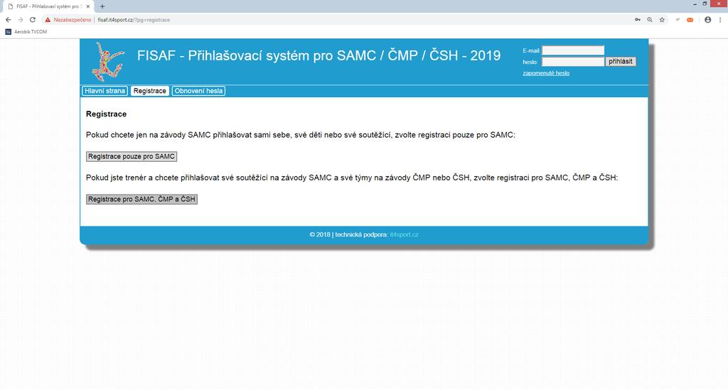 Budete v závodní sezóně přihlašovat na SAMC