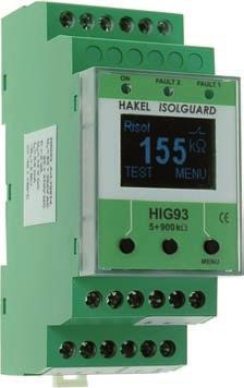 Těžký průmysl Hlídač izolačního stavu ISOLGUARD HIG93/CL400 Hlídač izolačního stavu z produkce fi rmy HAKEL řady ISOLGUARD, HIG93/CL400 je určen k monitorování izolačního stavu jednofázových i