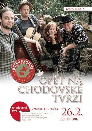 KONCERTY Retro je stále v kurzu Oblíbená skupina Retro Projekt opět vystoupí na tvrzi v pátek 26. února v 19 hodin. Tato pražská skupina čtyř hudebníků hraje vše, co retro je nebo jej připomíná.