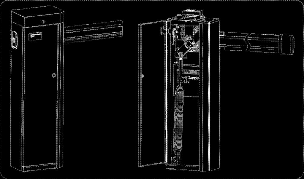 3. Hlavní technické parametry Napájení 220VAC ±10%, 50Hz P íkon motoru 150W Rychlost motoru 2800ot/min Doba pro otev ení / zav ení 4 sekundy - 6 sekund (nastavitelné) Provozní zatížitelnost