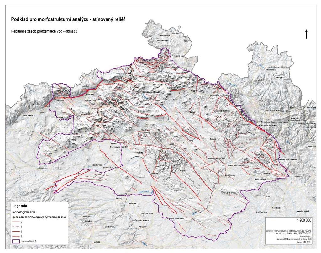 doprovodným terénním mapováním byla strukturní stavba rajonu v průběhu prací dále zpřesňována.