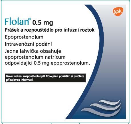Flolan 0,5 mg nová verze vizuál víčka krabičky: