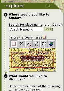 Vyhledávání informací: Geography Network Explorer p es tohoto pr zkumníka naleznete odkazy na stovky uživatelských užití GIS, které byly zp ístupn ny online.