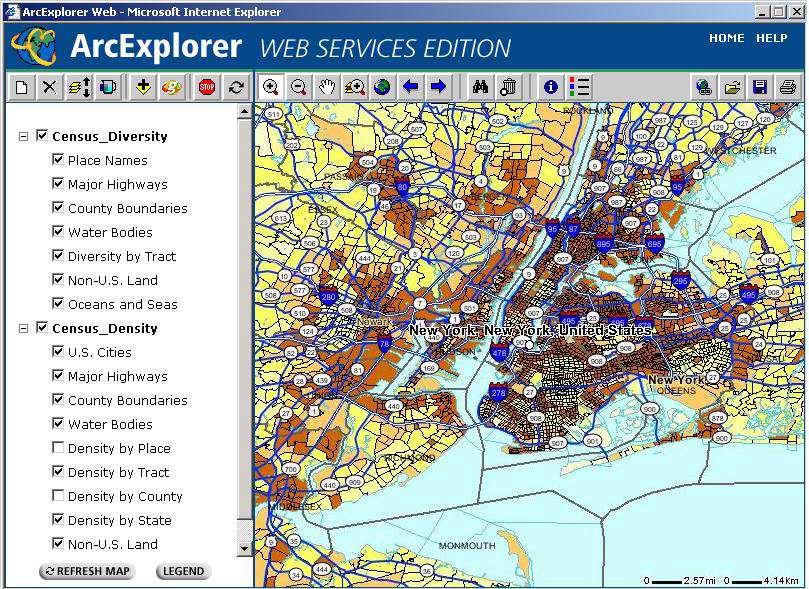 Arc Explorer WEB lze také z portálu spustit samostatn.