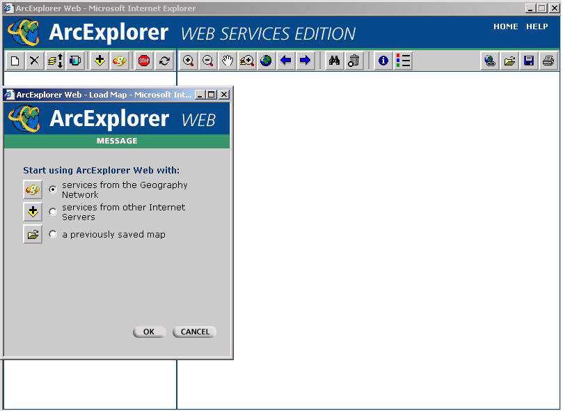 Geography Network 2) z jiných internetových server (NOAA/NGDC,Earth Satellite