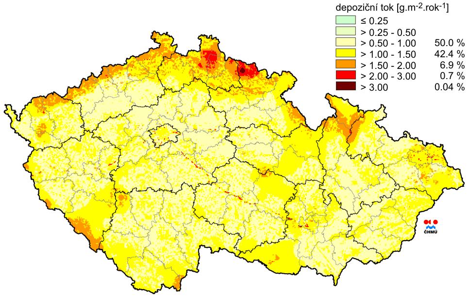 Mapa ENV 1-4: Pole roční depozice dusíku v ČR v roce 2009 (Zdroj: http://old.chmi.cz/uoco/isko/groc/gr09cz/gif/oiii10depnce.gif) 3.1.2 Hlučnost V obci Žernov se nenachází významné zdroje hluku 3.1.3 Přítomnost zdrojů znečištění ovzduší V obci Žernov se nenachází zdroje znečištění Ve 2 km vzdálené Trtice obci se nachází zdroj znečištění ovzduší amoniak (PROVENA, a.