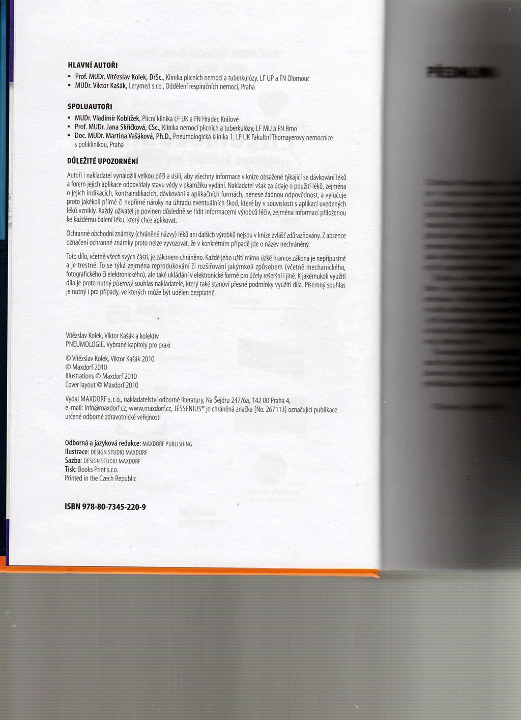 vybrané kapitoly (2010) Monografie věnující