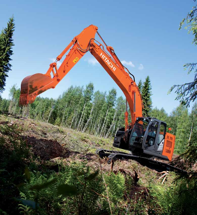 ZX225US-5 PRODUKTIVITA Nový ZAXIS 225US nabízí stejně vysokou produktivitu práce, jakou můžete očekávat u všech ostatních stavebních strojů Hitachi.