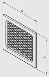 Grille NVM 150 is fitte with lterl uts tht prevent it from flling out of the opening. Surfe finish: Stinless steel rushe finish.