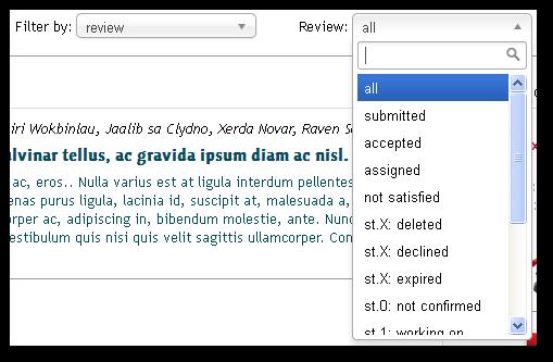 35 Tyto stavy jsou zřejmé ze schématu recenzí. Not satisfied recenze jsou declined, expired nebo deleted. Stavy s čísly 2 5 odpovídají doporučení, jen popisek je zkrácený.