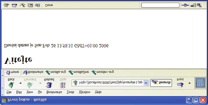 Tvorba informačních systémů 23/43 Příklad JSP <html> <head> < t i t l e > Prvni pokus< / t i t