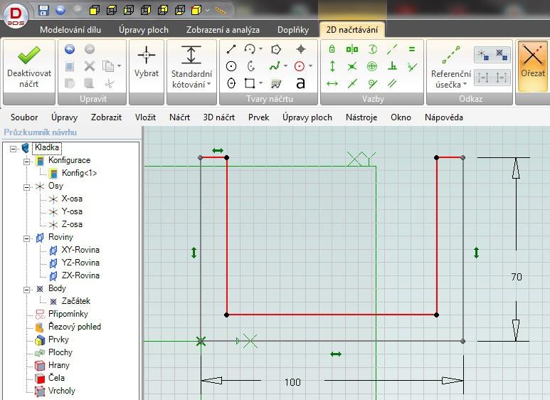 1. 2. 3. 4. 5. 6. Otevřete nový díl a uložte ho jako Kladka. Aktivujte 2D náčrt na rovině XY.