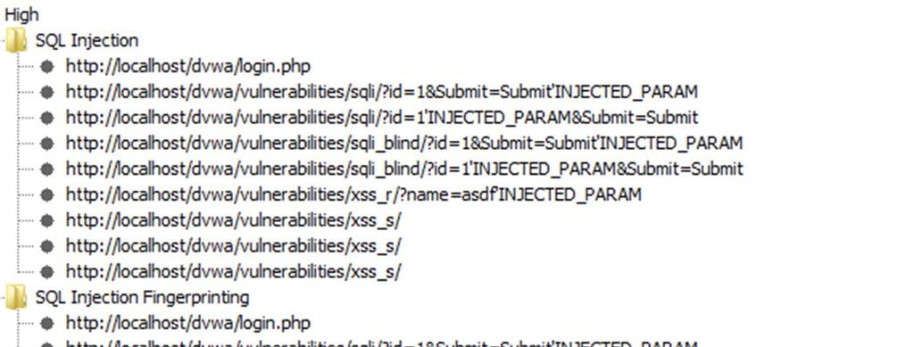 5.3.1 Paros Proxy Paros Proxy podporuje automatické testy, a proto bylo otestování tímto programem rychlé a mnohem pohodlnější.